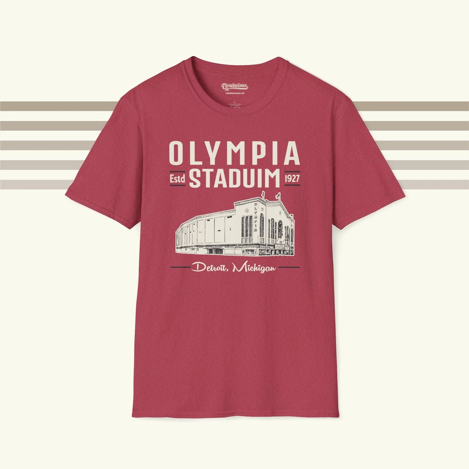 Olympia Stadium 1927 Premium Arena T-Shirt - Detroit Red Wings NHL Hockey