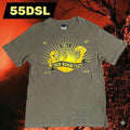 55DSL Mermaid Print T-Shirt M Earth Tone Diesel Y2K Style