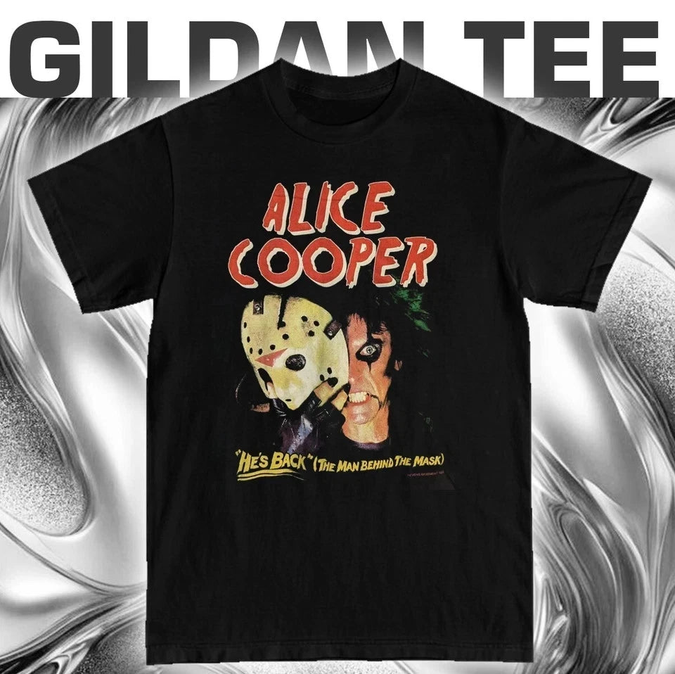 90s Alice Cooper He's Back T-Shirt Unisex Full Size Tee
