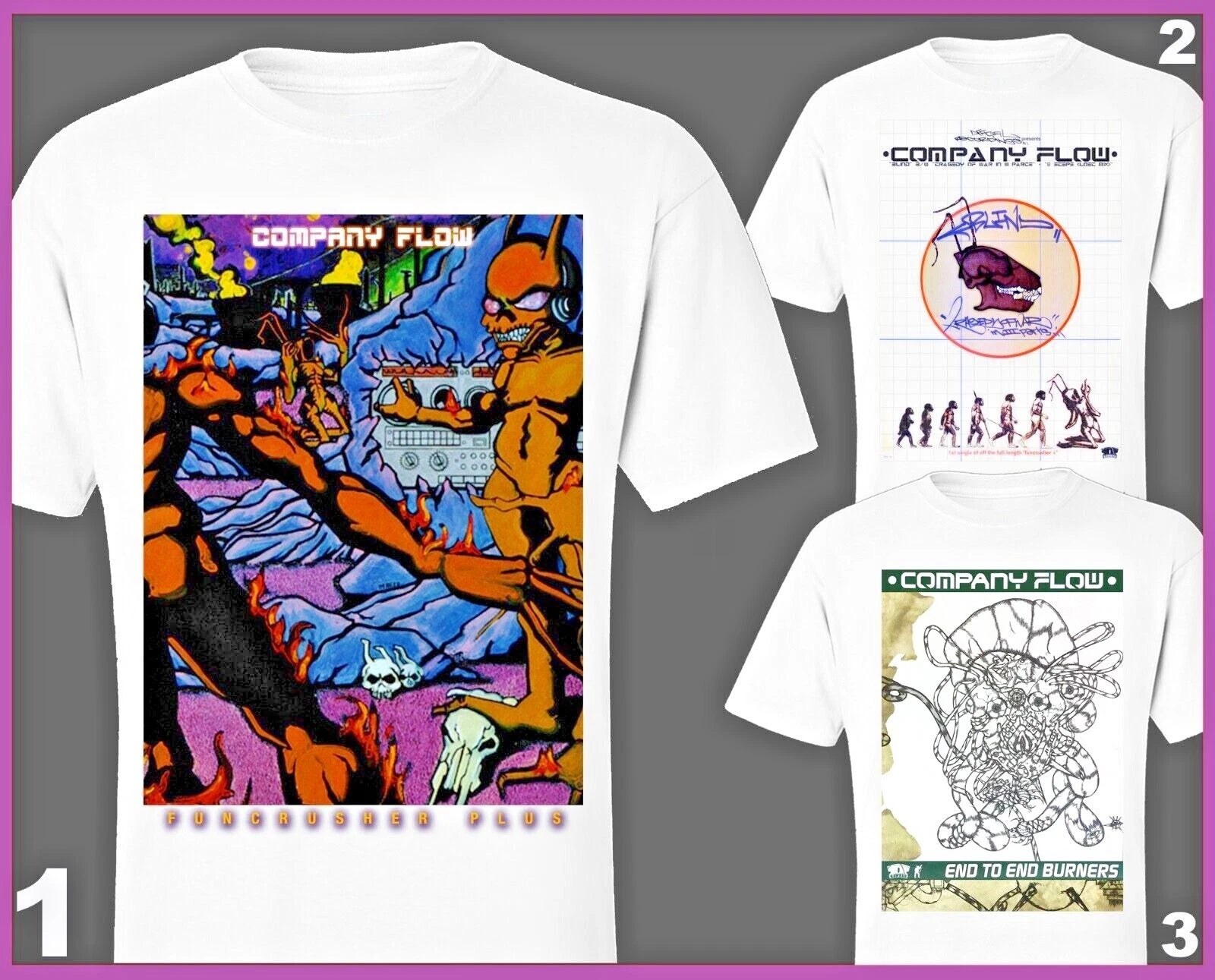 Company Flow Tshirt, Funcrusher Plus. El-P 1990s Alt HipHop classic. Run Jewels