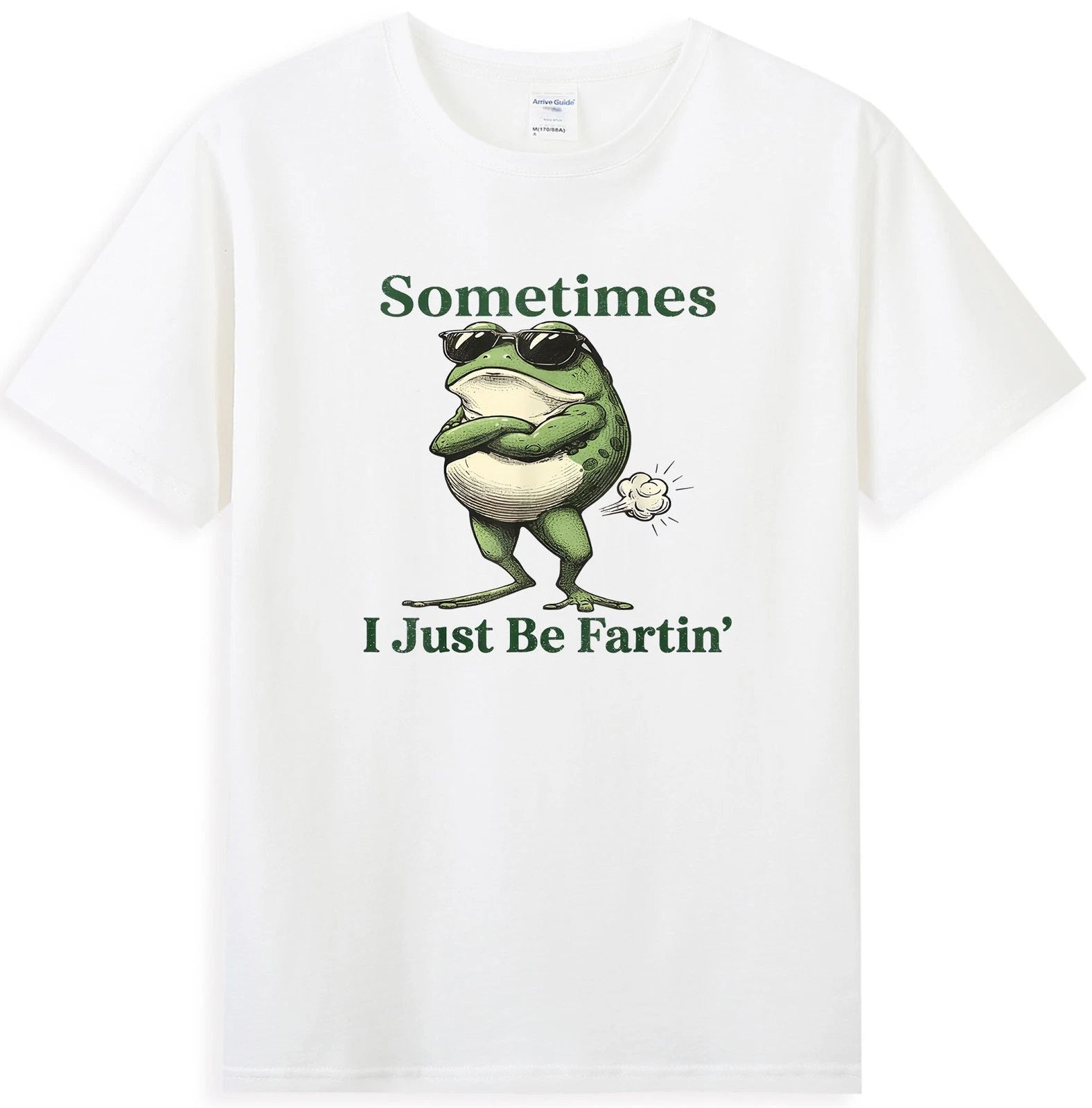 Sometimes I Just Be Farting Funny Frog Wear Sunglasses Graphic T-Shirt