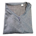 Con.Struct Shirt Mens Extra Large Blue Short Sleeve Henley Shirt