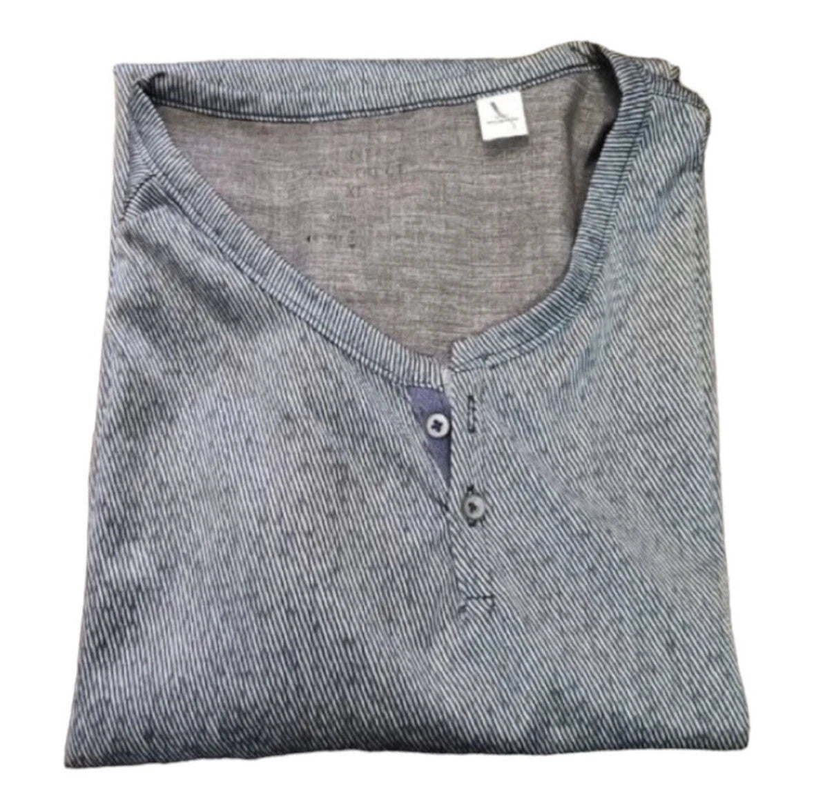 Con.Struct Shirt Mens Extra Large Blue Short Sleeve Henley Shirt