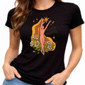 Live Brightly Retro Boho Celestial Floral Daisy Star Aesthetic Graphic T-Shirt.