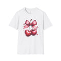 Cherry Bow T-Shirt | Cute Heart Cherries Graphic