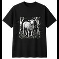 Graphic Lamb in Nature Sheep Mens T-Shirt Kawaii Cute Animal Adorable Novelty