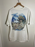 Vintage 1990s Environmental Artwear Graphic Pocket Tshirt Distressed VTG USA 90s