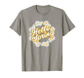 Cute Hello Spring Springtime Seasonal Daisies Flowers T-Shirt