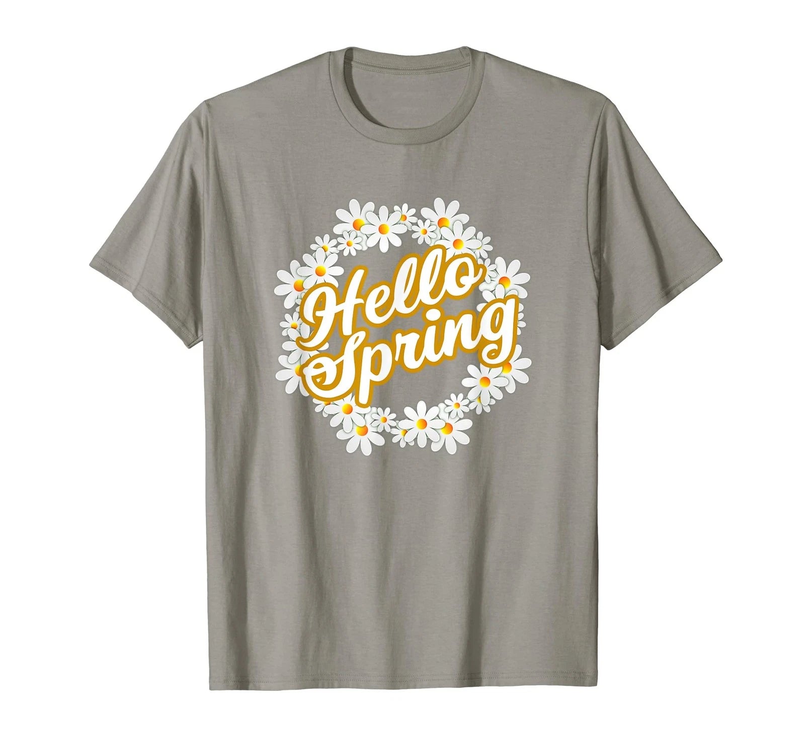 Cute Hello Spring Springtime Seasonal Daisies Flowers T-Shirt