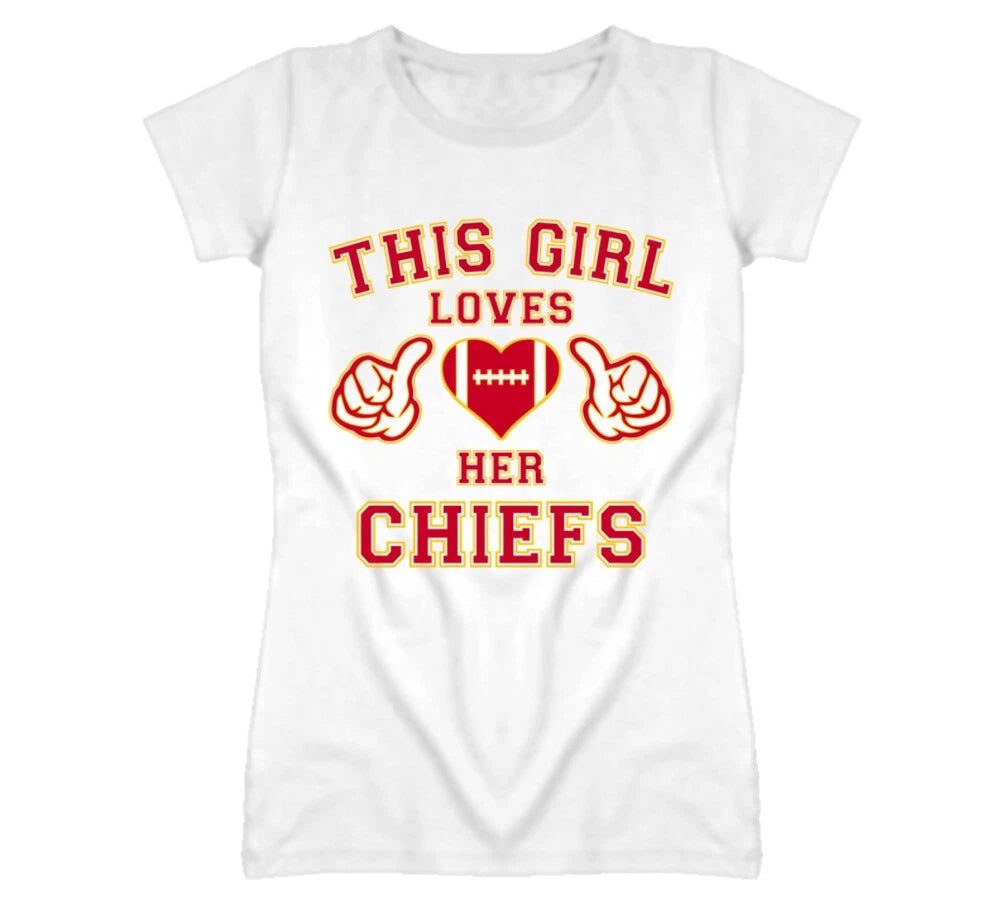 This Girl Loves Her Kansas City Chiefs Football T Shirt