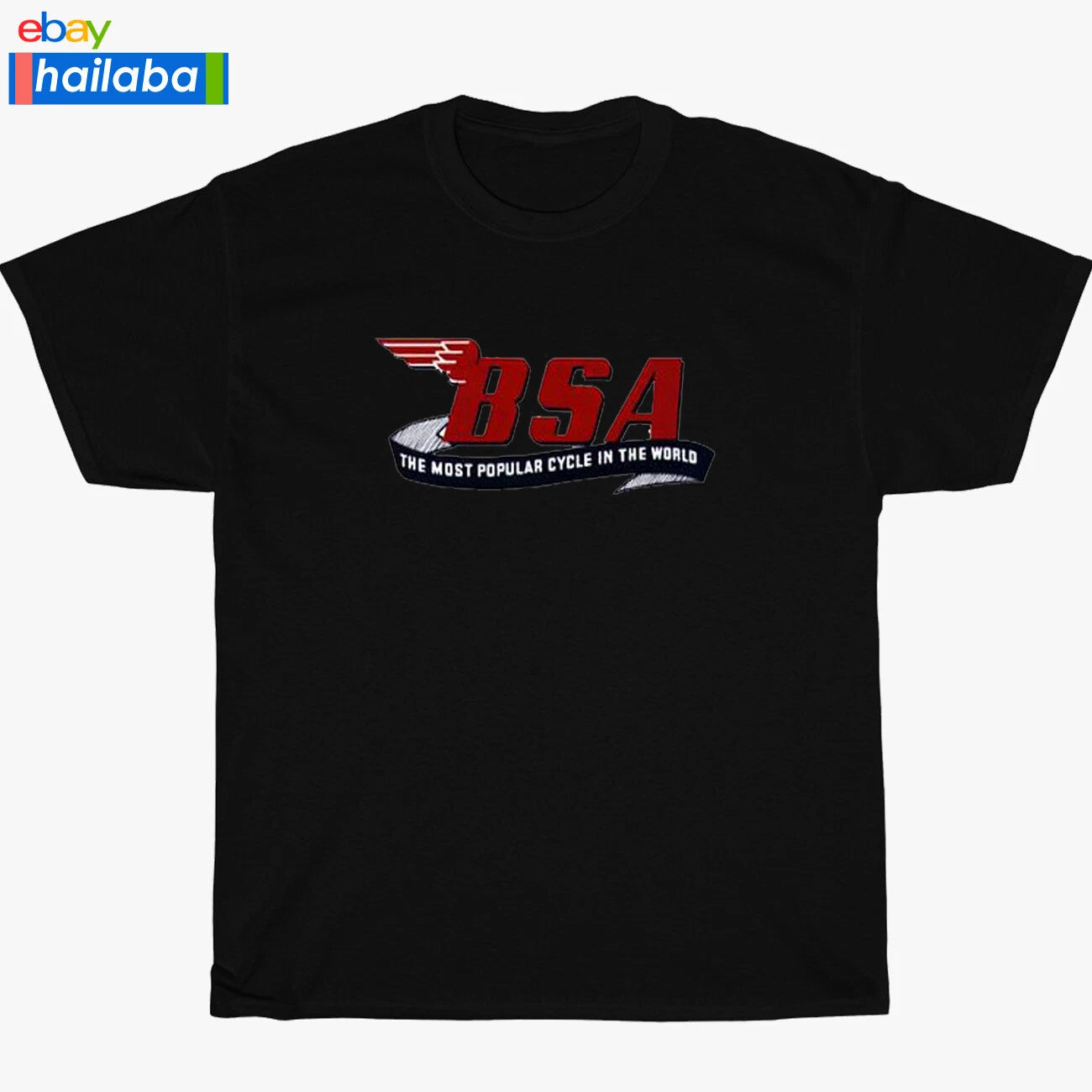 New BSA Simple Logo Black/Navy/Sport Grey/White Men's T-Shirt S-5XL