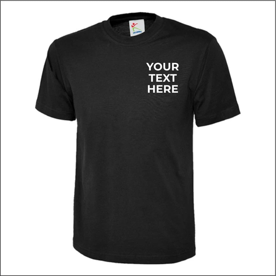 Personalised Custom Text Printed T-Shirt Classic Work wear Casual T Shirt TOP