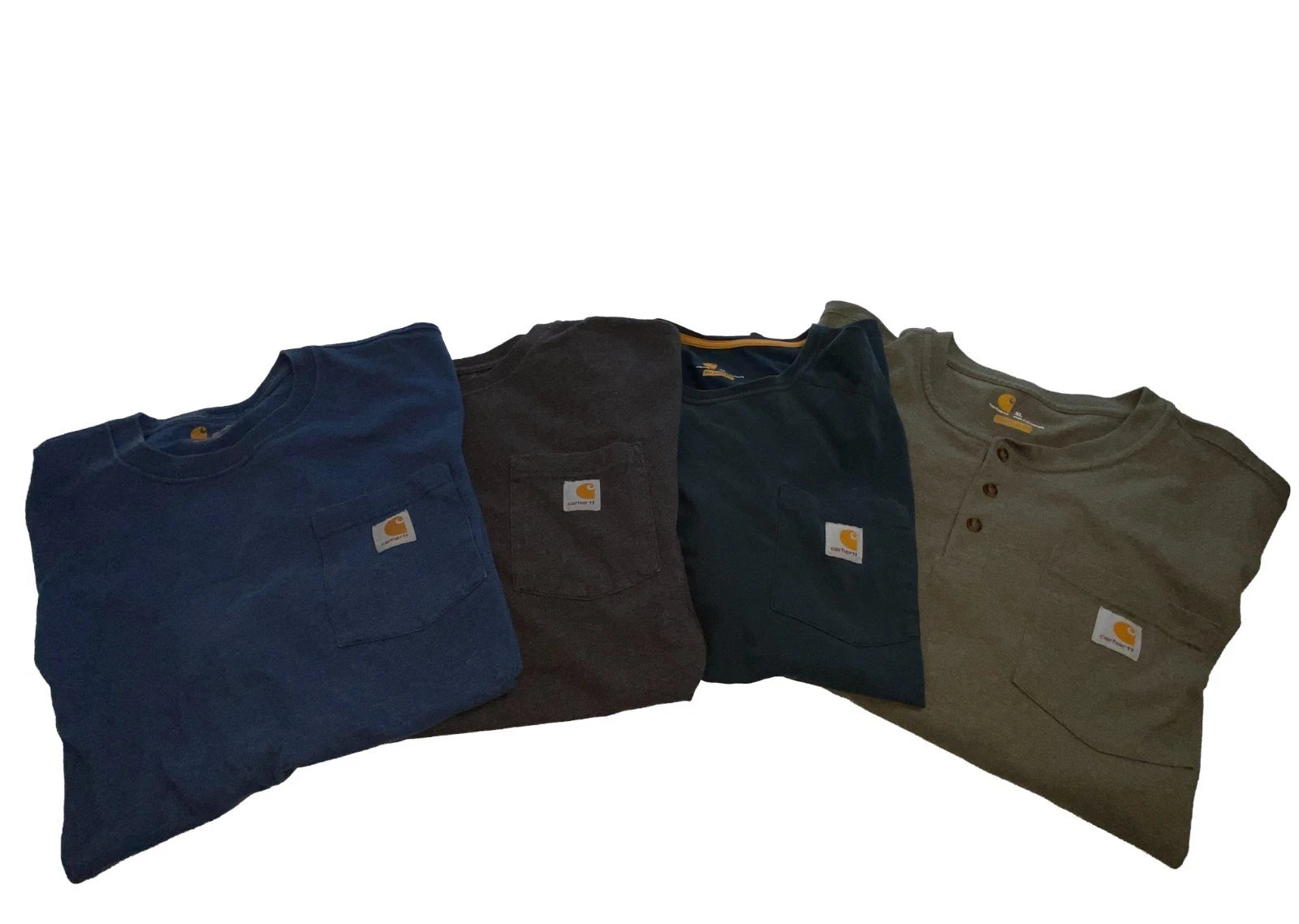 Carhartt Shirts Men's XL Pocket Tees K87 Force K128 Henley Workwear LOT OF 4