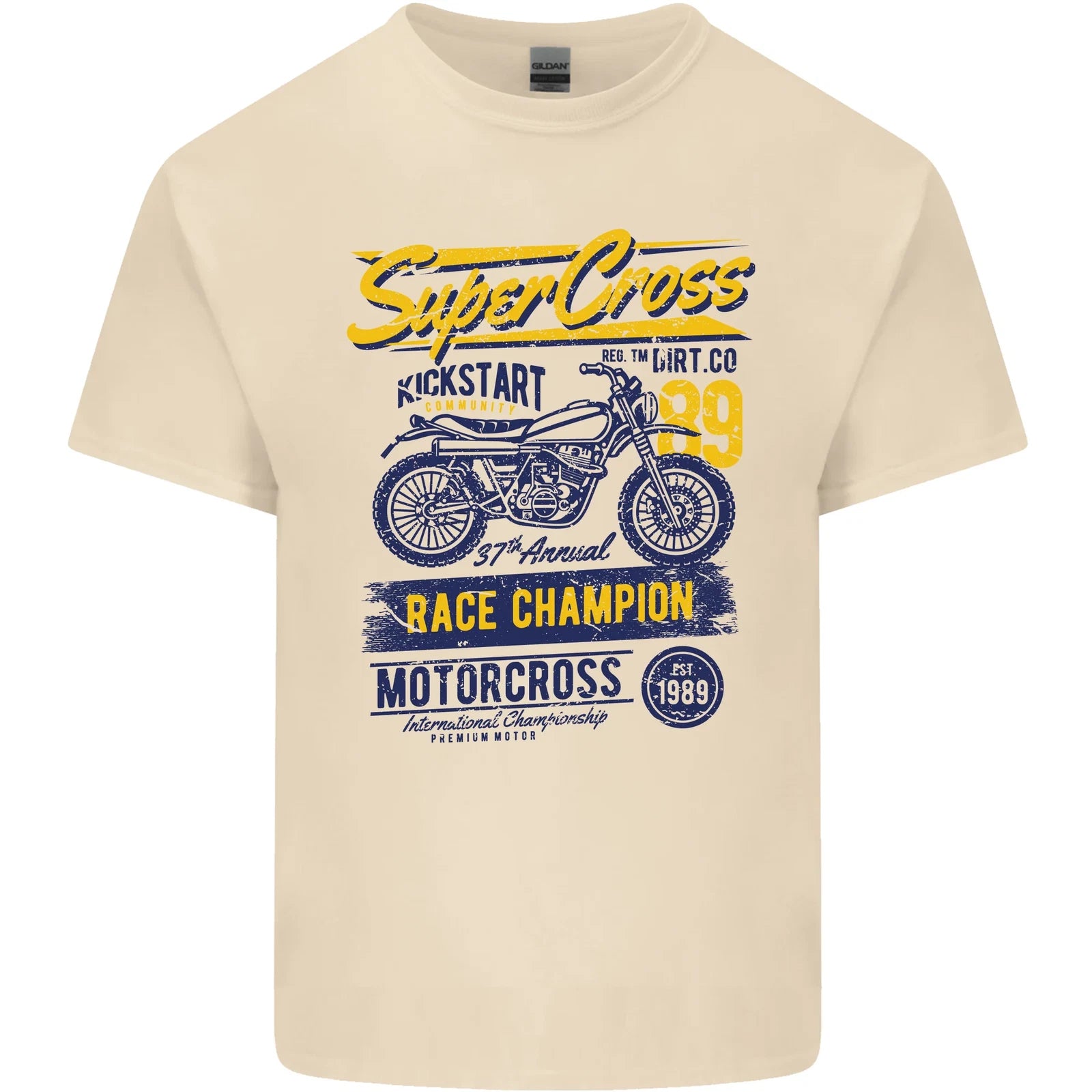 Supercross MotoX Dirt Bike Motocross Mens Cotton T-Shirt Tee Top