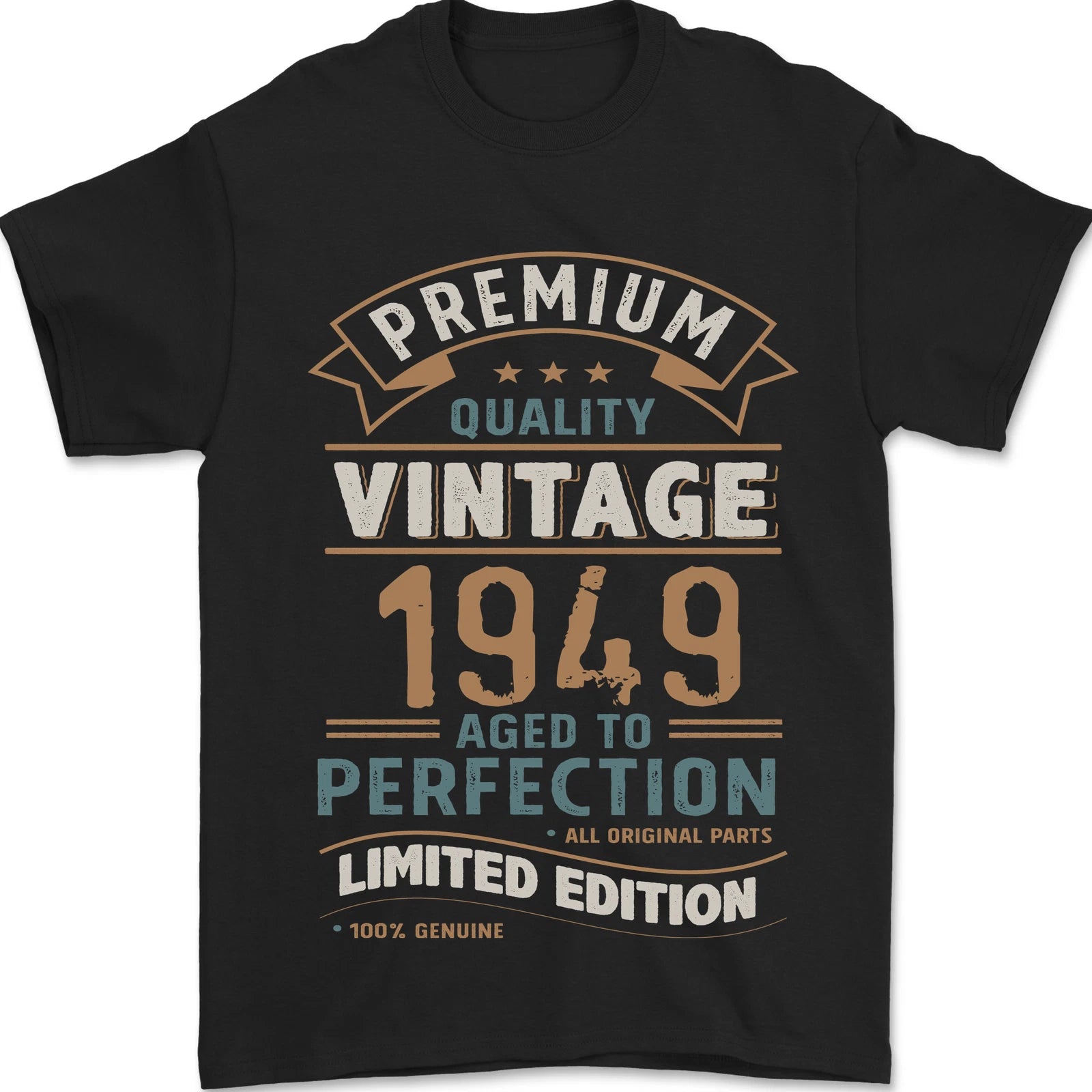 Premium Vintage 77th Birthday 1949 Mens T-Shirt 100% Cotton