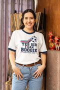 Scotland  Yes Sir I Can Boogie Football T-Shirt :  World Cup Ringer Design,
