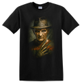 Freddy Krueger Horror Face T Shirt With Glove Slashing Creepy Vintage Tee