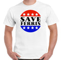 Ferris Bueller Day Off T-Shirt Save Ferris Mens Retro 80's Movie