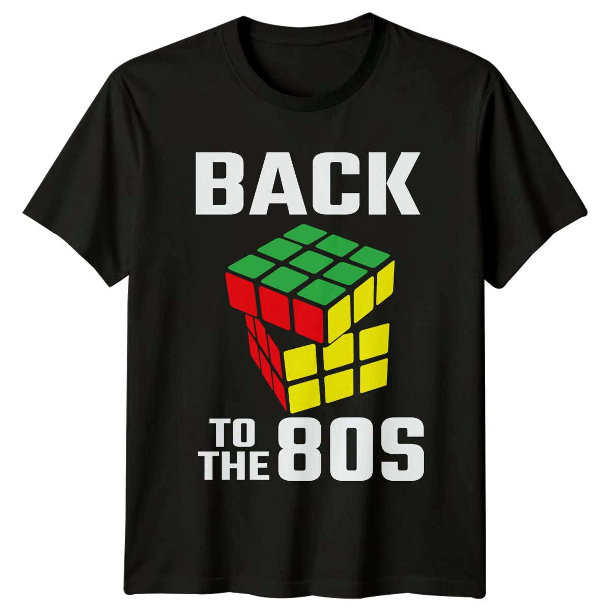 Back To The 80s Rubik's Cube Retro Graphic T-Shirt