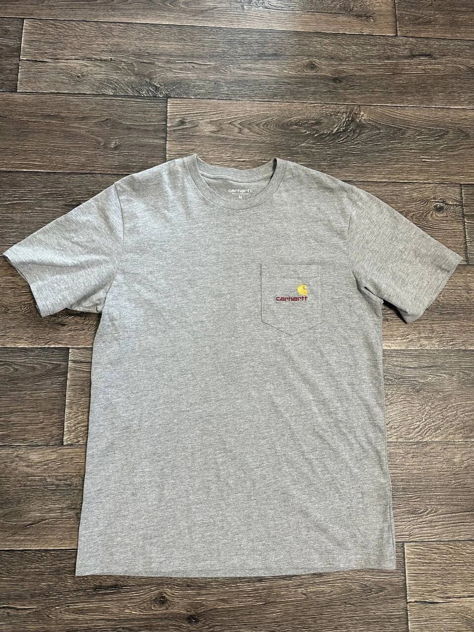 Carhartt T-Shirt Men's medium Grey Short Sleeve Crew Neck Y2K