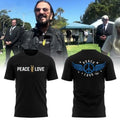 NEW Ringo Starr 86th Birthday Shirt Peace & Love Special Edition Fan Graphic Tee