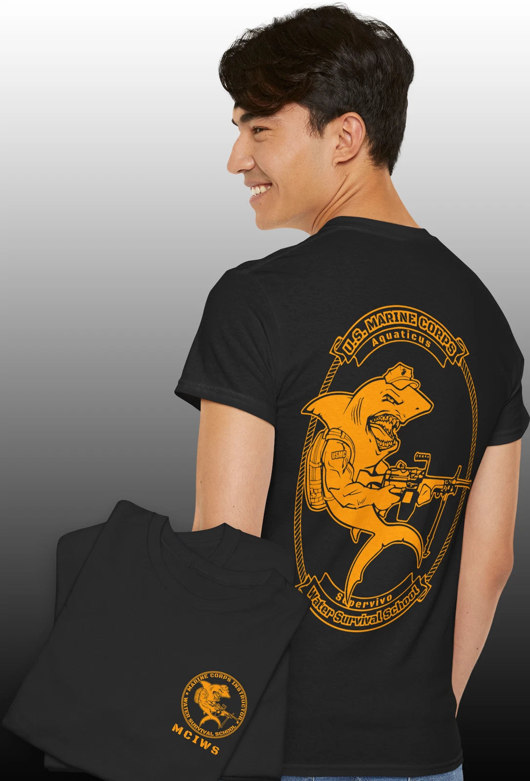 NEW Marine Corps Instructor Water Survival School MCIWS Tshirt HQ