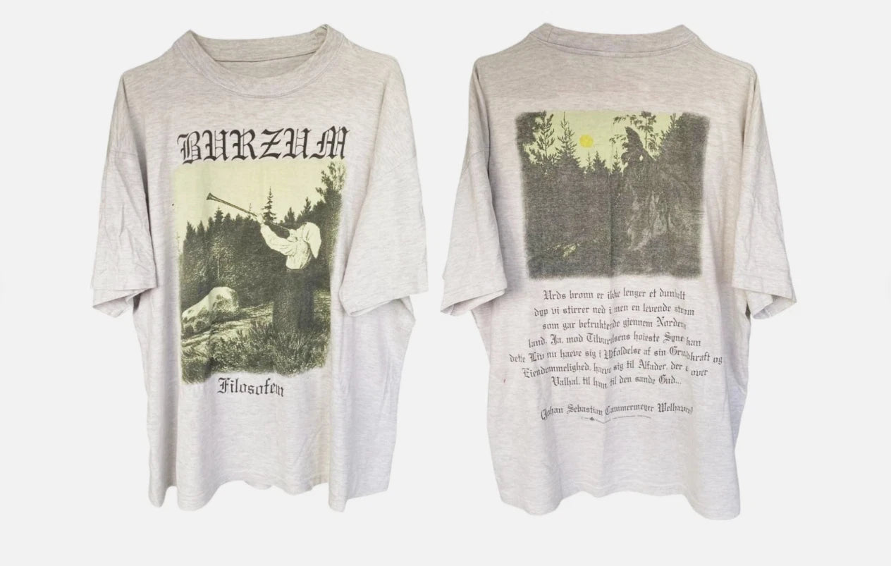 NEW 1998 1Burzum Filosofem T-shirt Misanthropy Records Reprint ASH