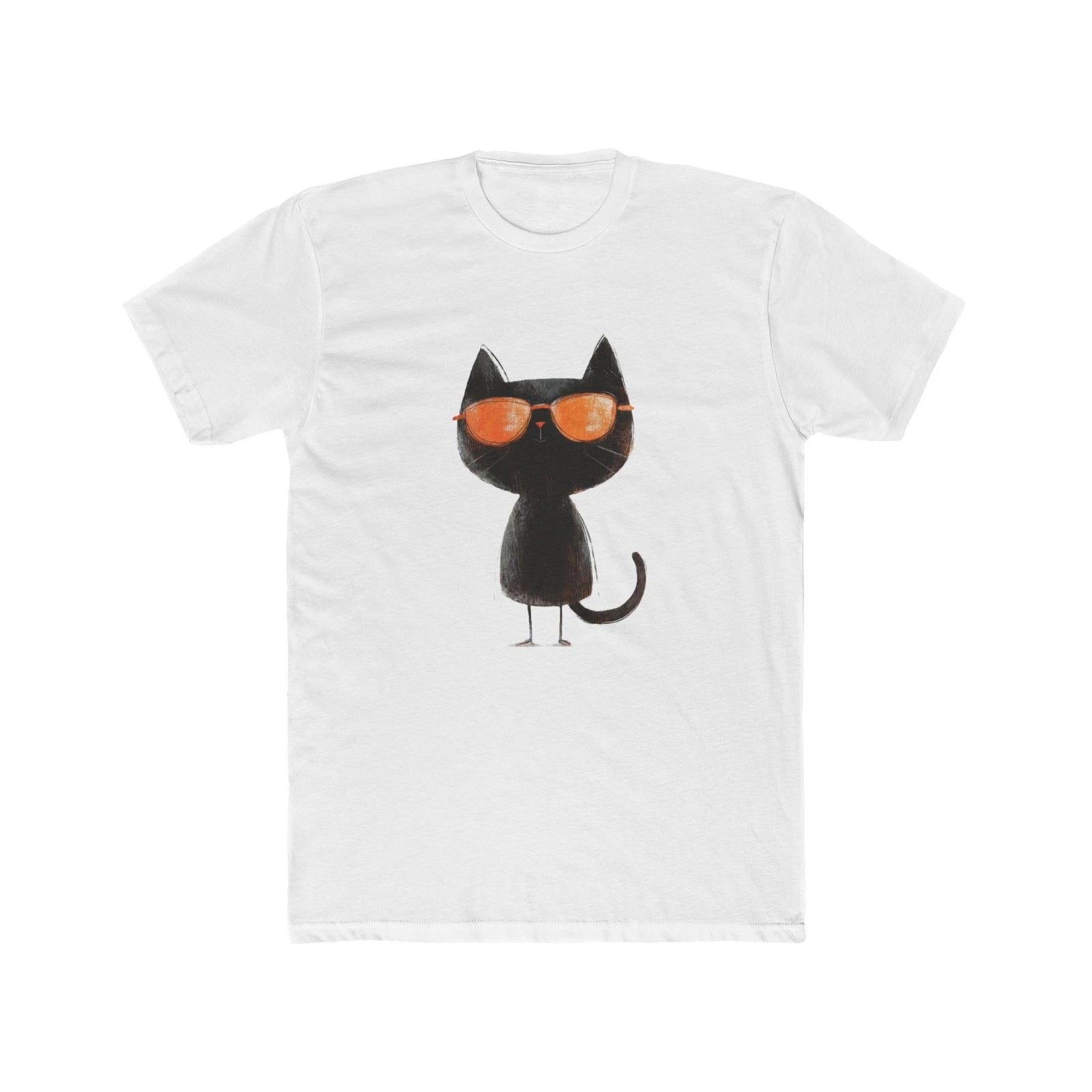 Cool Cat Unisex Cotton Crew Tee, Cute Cat Shirt, Animal Lover Gift, Summer