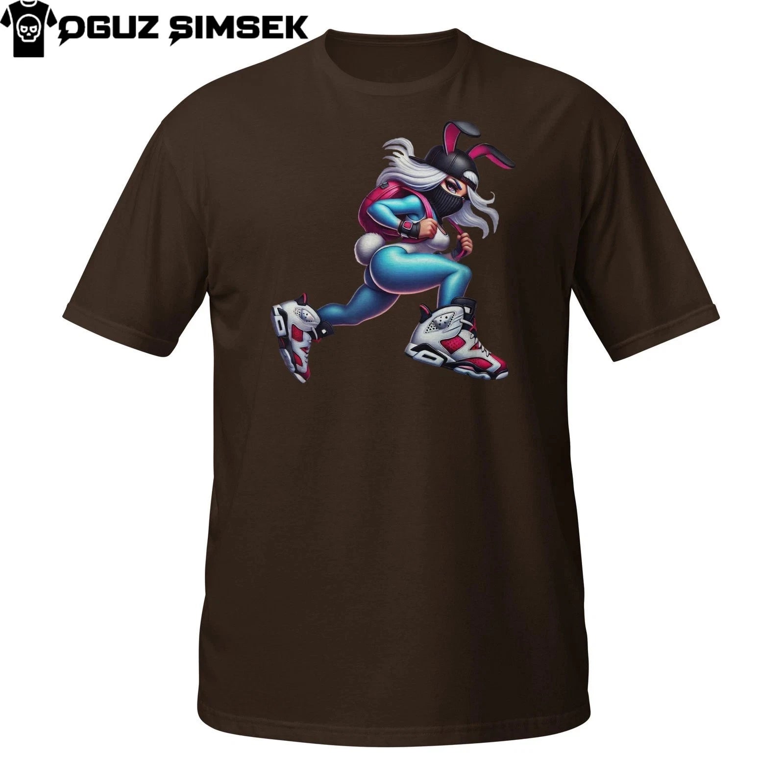 Urban Bunny Girl T-Shirt – Fast Streetwear Runner Design Hip Hop Style