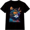 Cool Cat Sunglasses Retro Pop Art Animal Lover Funny Cute Prints Graphic T-Shirt