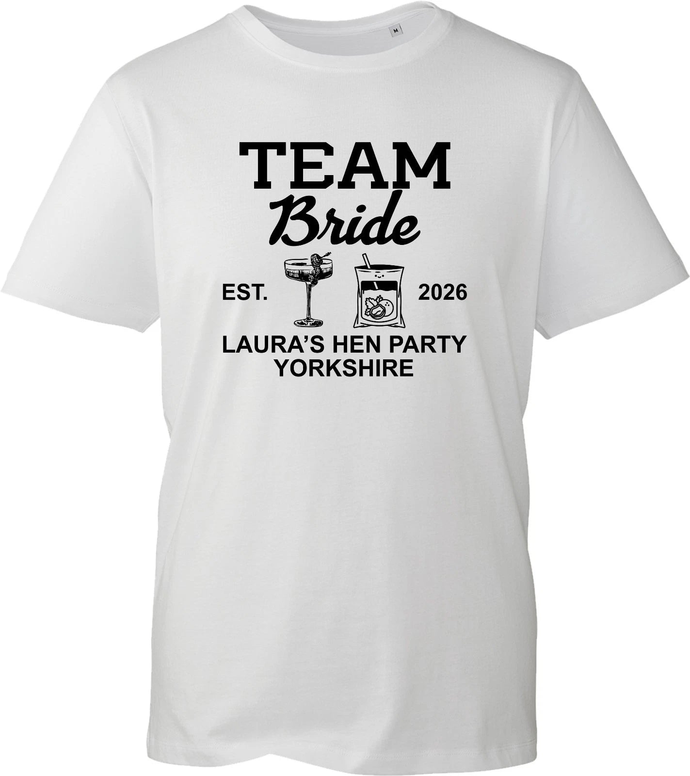 Personalised Hen Party T Shirt Team Bride Wedding Custom Group Matching Tops Tee