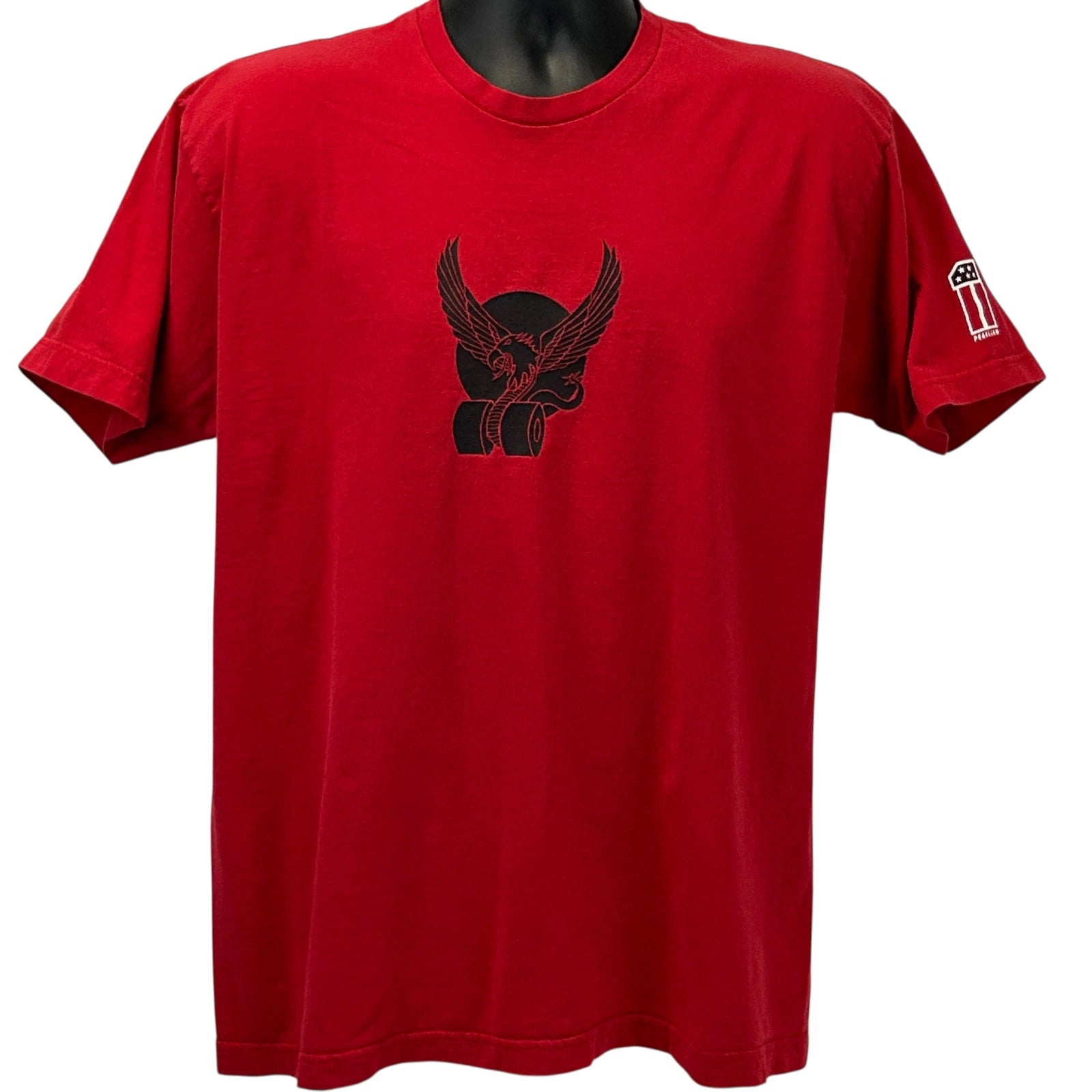 Vintage Y2Ks Pearl Jam T Shirt Unisex L Large Red Eagle Snake Hot Rod Skateboard