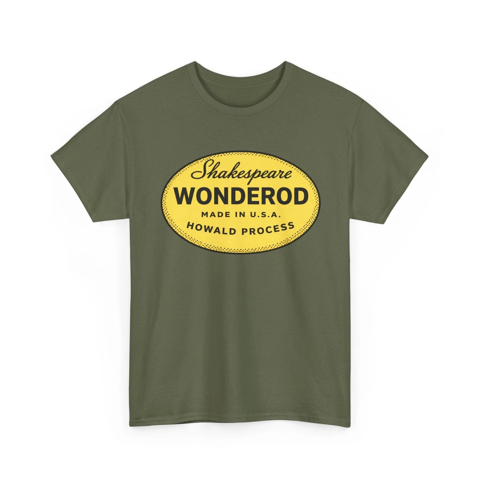 Shakespeare Wonderod Made In The U.S.A Howald Process Vtg Fishing Rod T-Shirt