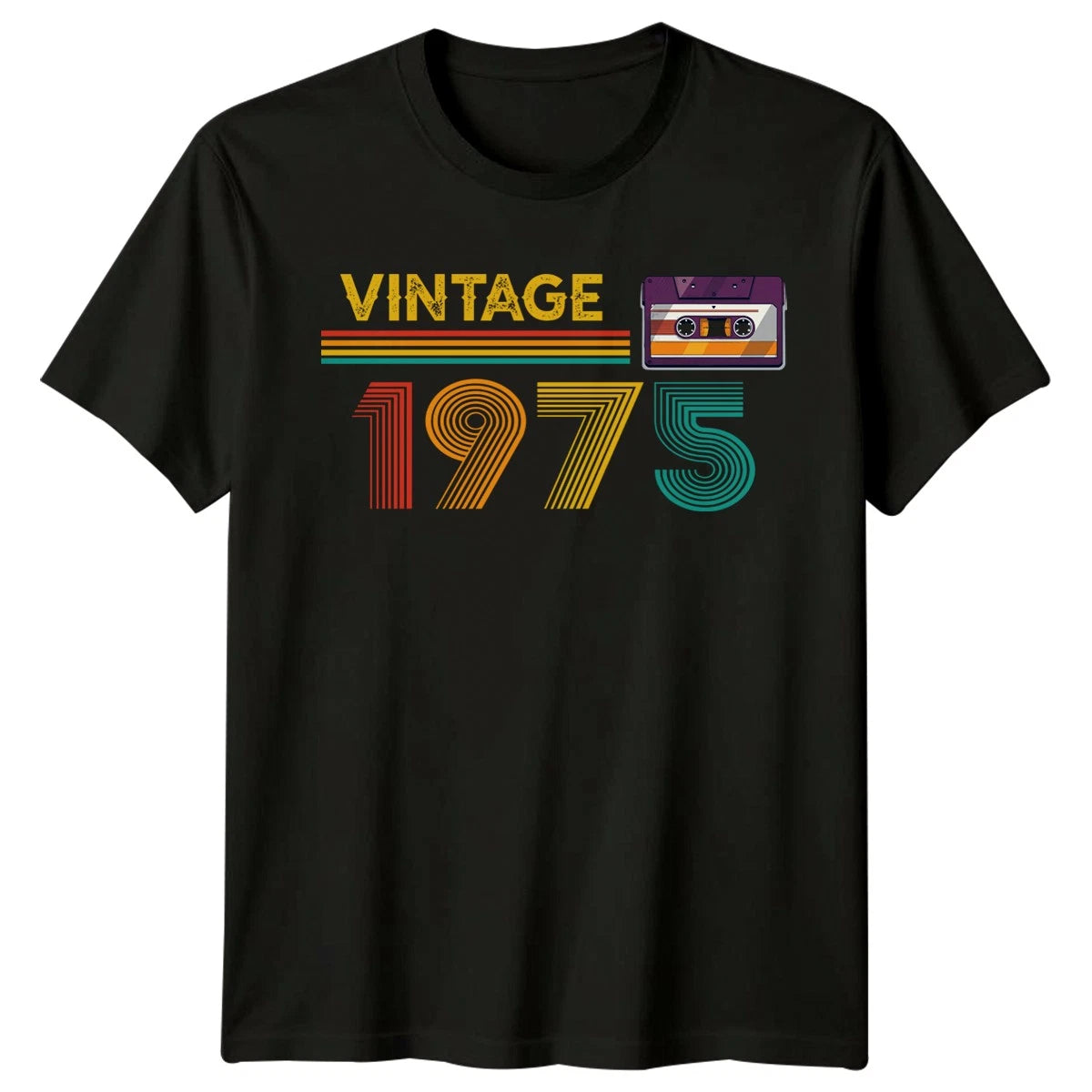Vintage 1975 Cassette Fiftieth Birthday Retro Mens T Shirt