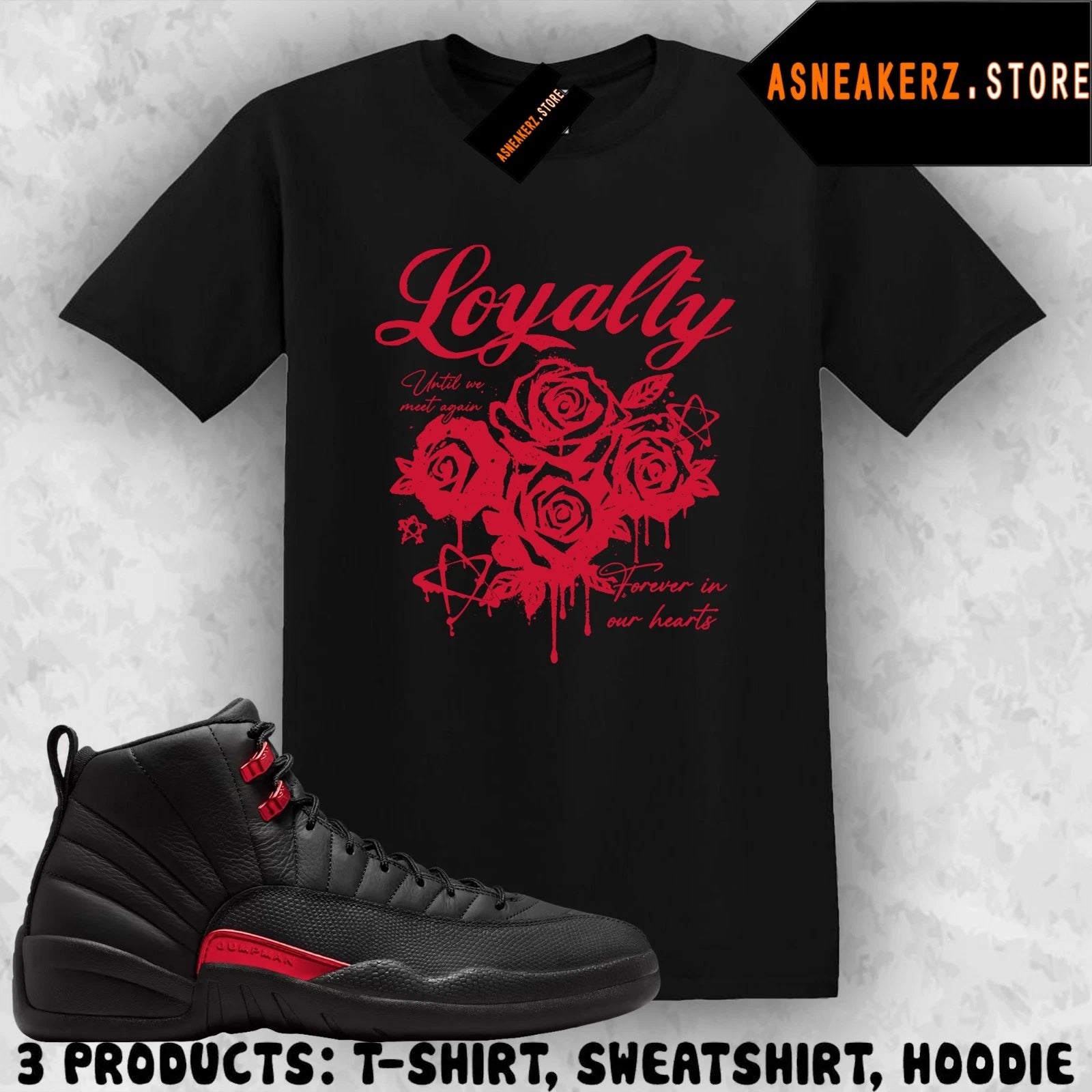 Shirt To Match AJ 12 Bloodline 2026 Sneaker Matching Tee Loyalty T-Shirt
