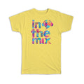 Gift T-Shirt : Musical Stylish Poster In The Mix Letters Stamped Colorful Print