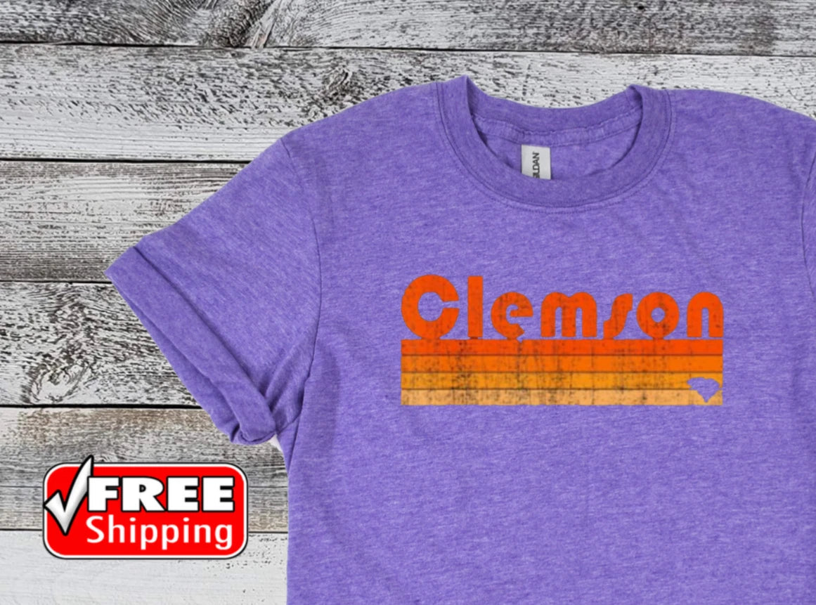 Retro Clemson Shirt, Tigers T-Shirt, Vintage Clemson TShirt, Tigers Gift
