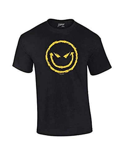 Evil Smiling Face With Yellow Devilish Smile Cool Retro Sarcastic Grin Funny