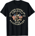 250th Anniversary Patriotic 4th of July USA Black Unisex T-Shirt S-5XL E5899