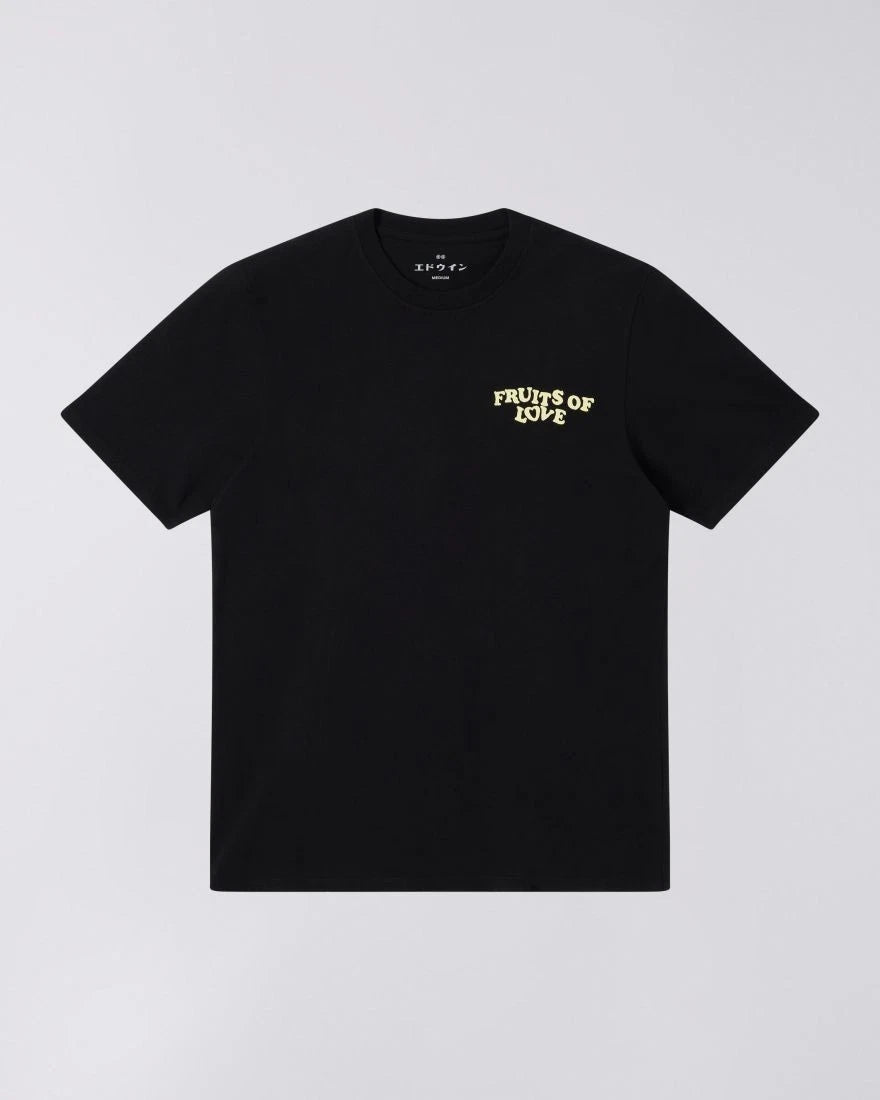 Edwin Japan Fruits Of Love Regular Fit T-shirt - Cotton - Black - RRP  £55
