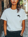 Dolphin Graphic Unisex T-Shirt Women Men Trendy Tee Fashion Casual T-shirt