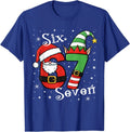 Funny Six Seven 67 Meme 6 7 Elf Santa Christmas Unisex T-Shirt
