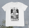 Temperance Tarot Card T shirt - Black And White Tarot Card - %100 Premium Cotton