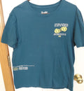 Brooklyn Cloth “Expanded Horizons” Teal Blue Graphic T-Shirt Size L Short Sleeve