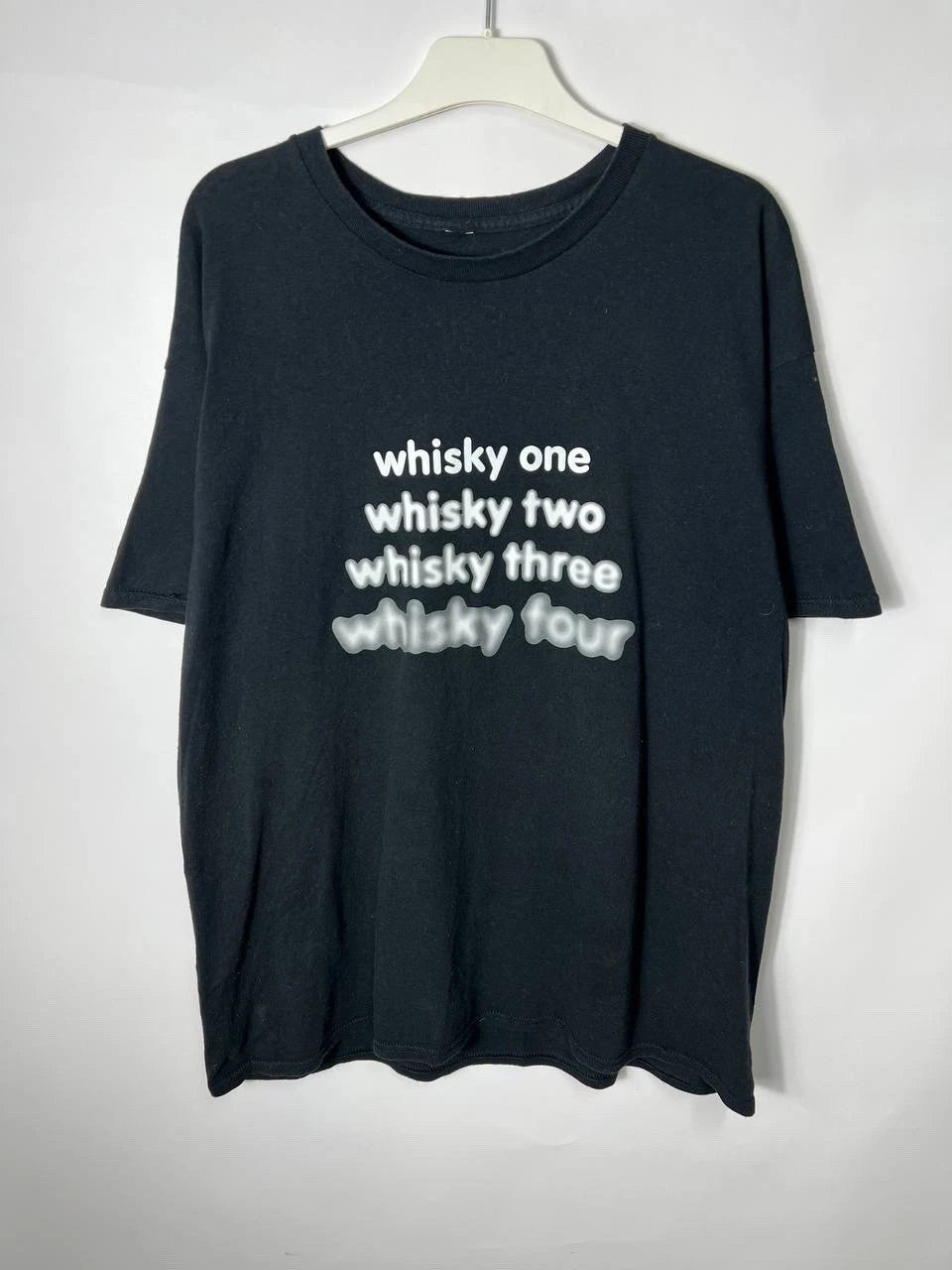 Vintage streetwear Humor Funny One Whisky Two Whisky Y2k Crazy T-shirt