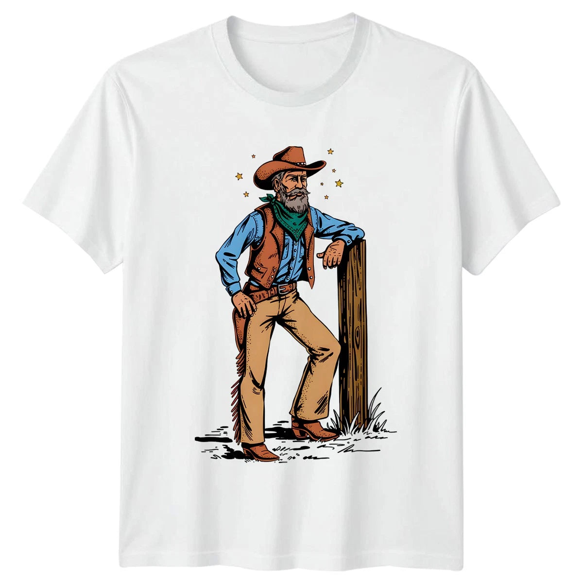 Vintage Cowboy Mens T-Shirt Western Rodeo Gift For Him