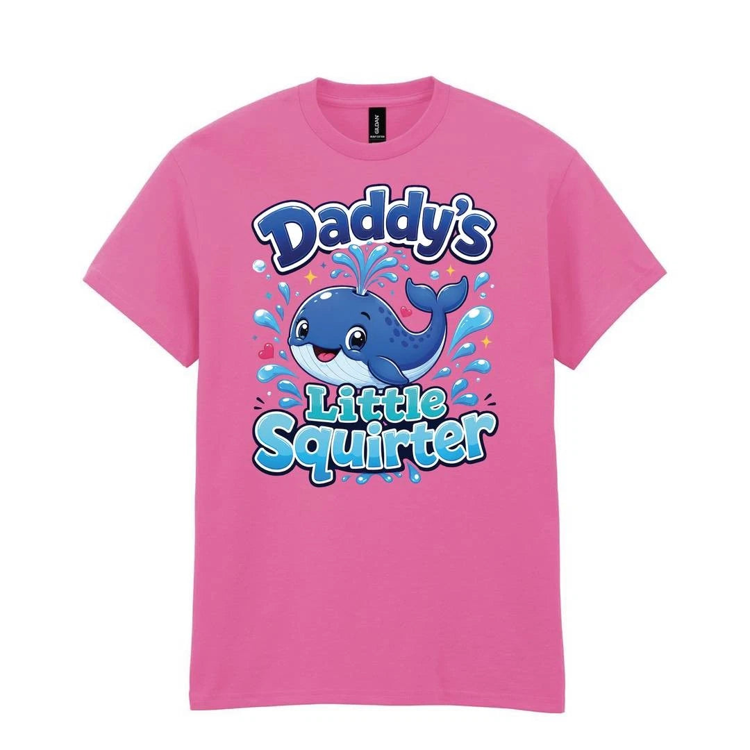 Mens Daddy's Little Squirter Pink T-Shirt Funny Stag Do Bachelor Novelty Tee