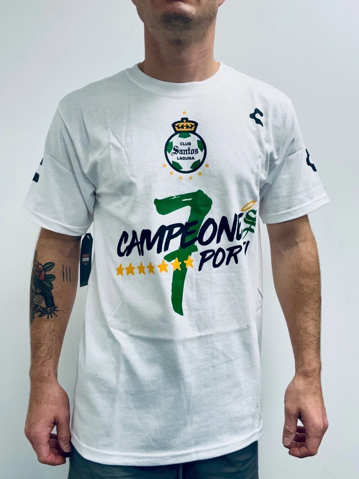 Charly Santos Laguna Football Club Winners T-Shirt / White / RRP £20