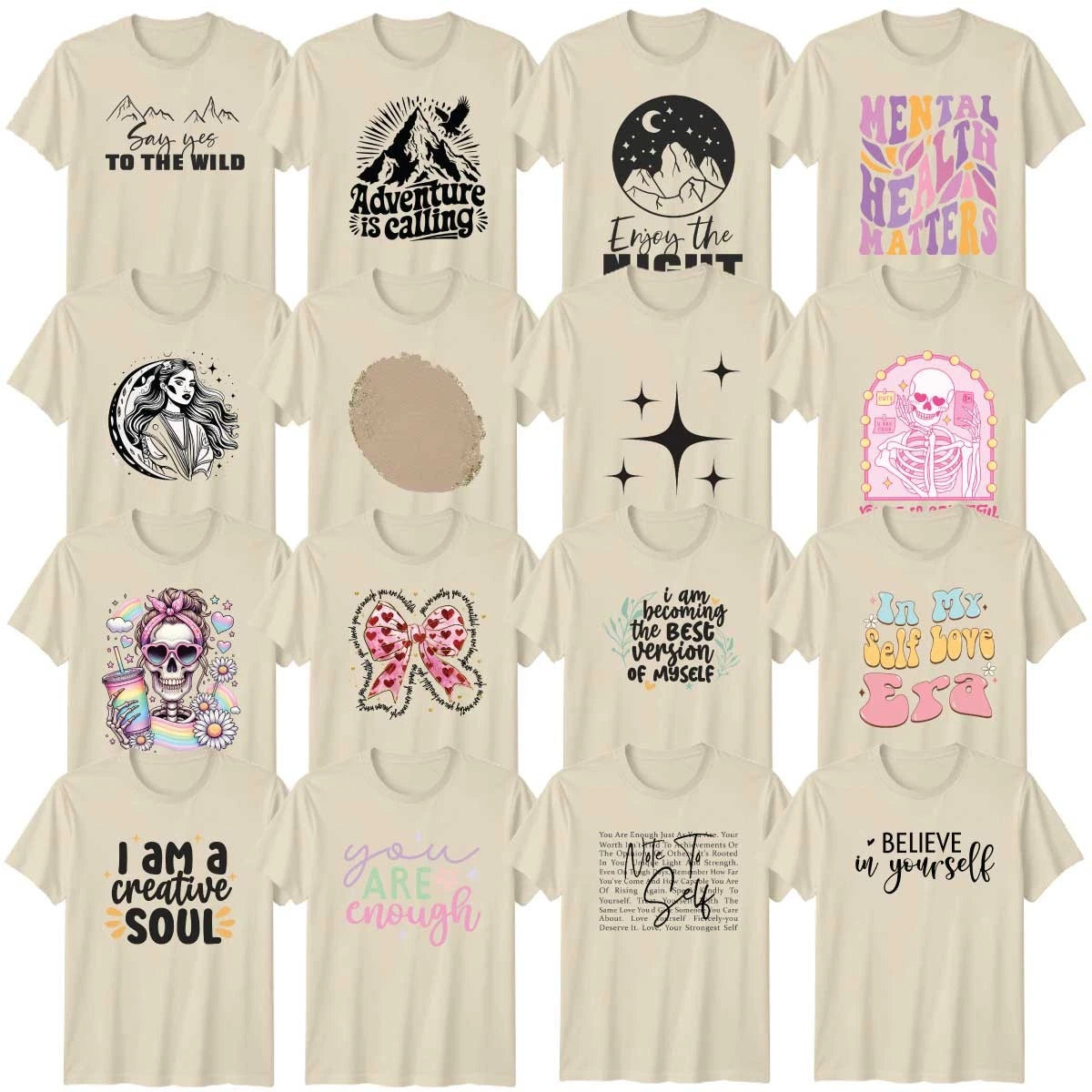 Inspirational Affirmation Gothic Adult T-Shirt Pastel Goth Positive Vibes Gift