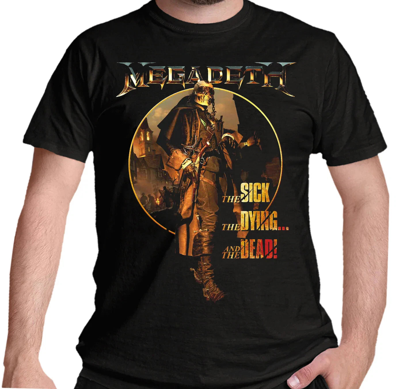 Official Megadeth T Shirt The Sick The Dying and The Dead New Black S To XXL